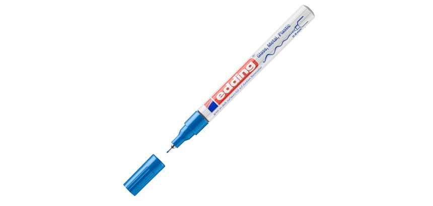 Marcatore permanente a vernice 780 - punta tonda extra fine - 0,8 mm - blu  - Edding