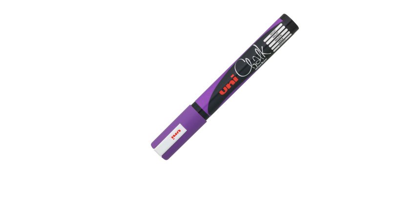 Marcatore a gesso liquido Uni Chalk Marker - punta tonda da 1,80-2,50mm - viola - Uni Mitsubishi