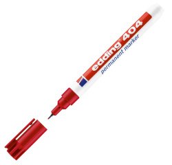 Marcatore permanente 404  - punta tonda extra fine  - 0,75 mm - rosso - Edding