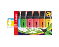 Evidenziatore Boss Original - punta a scalpello - tratto 2 - 5 mm - colori assortiti - Stabilo - busta 6 pezzi