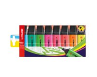 Evidenziatore Boss Original - punta a scalpello - tratto 2 - 5 mm - colori assortiti - Stabilo - busta 8 pezzi