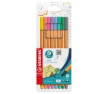 Fineliner Point 88 - tratto 0,4 mm - colori assortiti pastel - Stabilo - conf. 8 pezzi