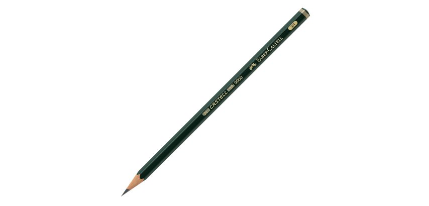 Matita in grafite Castell 9000 - gradazione 3H - esagonale - Faber-Castell