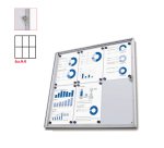 Bacheca per interni Economy - magnetica - 6 fogli A4 - anta battente - Studio T
