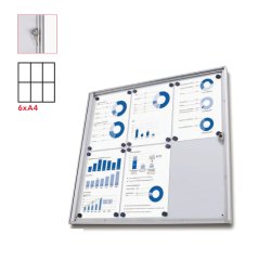 Indoor Lockable Showcase Economy 6x A4