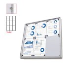 Bacheca per interni Economy - magnetica - 9 fogli A4 - anta battente - Studio T