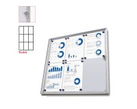 Bacheca per interni Economy - magnetica - 9 fogli A4 - anta battente - Studio T