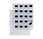 Buste forate Atla F Dia 20 - 22 x 30 cm - PP - porta diapositive 20 spazi 5,5 x 5,5 cm - liscio - Sei Rota - conf. 10 pezzi