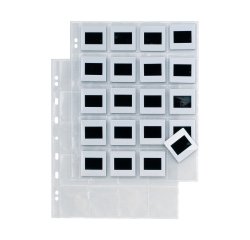 Buste forate porta diapositive Atla F Dia 20 - 20 spazi 5,5x5,5 cm - trasparente - Sei Rota - conf. 10 pezzi