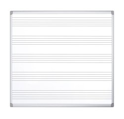 Lavagna magnetica Maya Musica - pentagramma musicale - 120 x 120 cm - Bi-Office