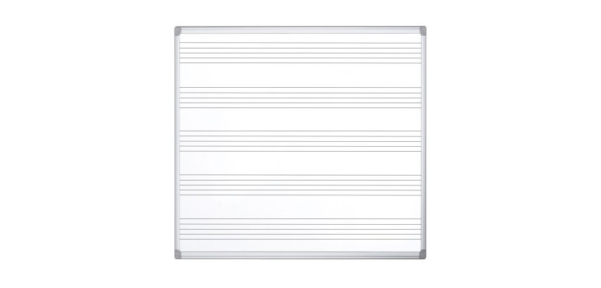 Lavagna magnetica Maya Musica - pentagramma musicale - 120 x 120 cm - Bi-Office
