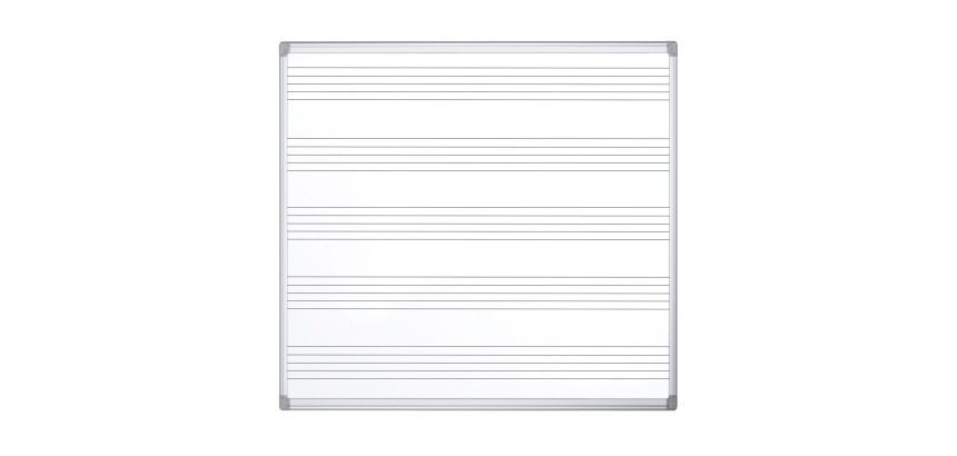 Lavagna magnetica Maya Musica - pentagramma musicale - 120 x 120 cm - Bi-Office