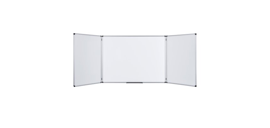 Lavagna magnetica Maya Trio - 90 x 240 cm (aperta) - bianco - Bi-Office
