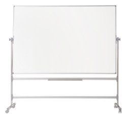 Lavagna magnetica girevole Earth - 90 x 120 cm - bianco - Bi-Office