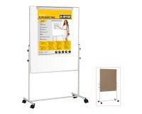 Lavagna Duo a doppia superficie (bianca/sughero) - 100 x 100 cm - Bi-Office