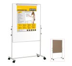 Lavagna Duo a doppia superficie (bianca/sughero) - 150 x 120 cm - Bi-Office
