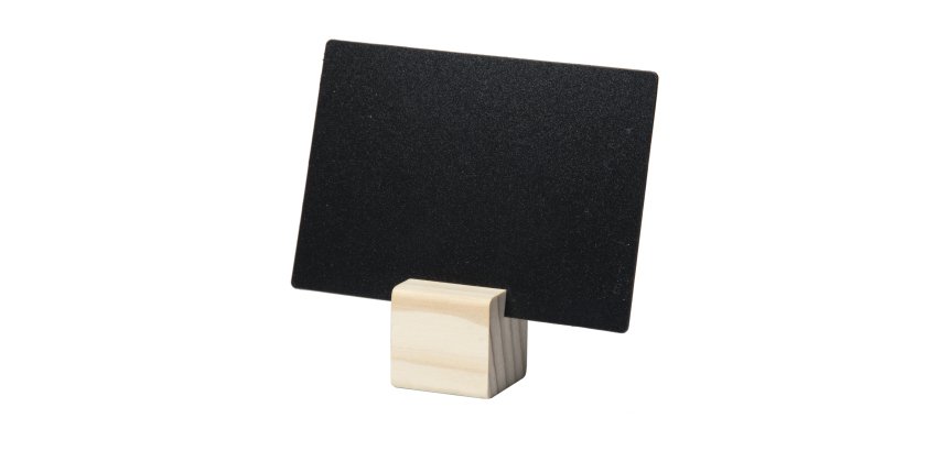 Supporti wood per targhette - 6 targhette incluse - Securit - set 12 pezzi