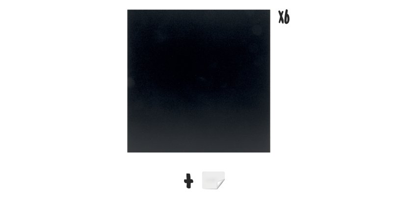 Lavagna da parete XXL - 40 x 40 cm - nero - Securit - set 6 pezzi affiancabili