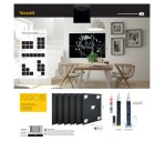 Lavagna da parete XXL - 40 x 40 cm - nero - Securit - set 6 pezzi affiancabili