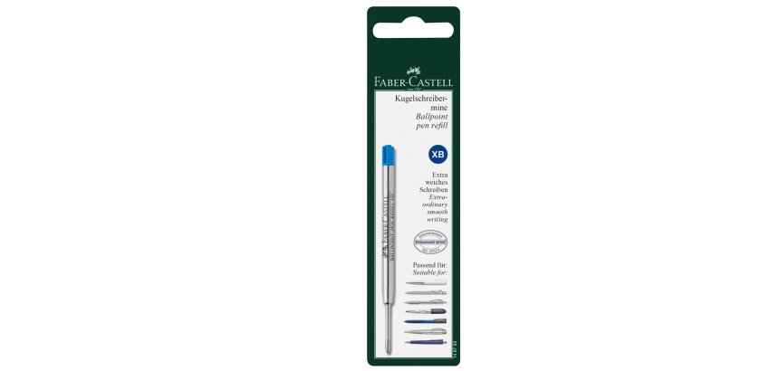 Refill XB - punta 0,7mm fusto blu - per penna Polyball - Faber-Castell