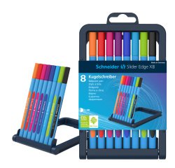 Penna a sfera Slider Edge - tratto XB - colori assortiti - Schneider - astuccio 8 pezzi