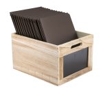 Cassetta portamenù - con lavagna - 21 x 33 x 24,2 cm - Securit