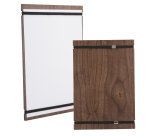 Portamenù Tablet con elastici - 32 x 22 cm - legno di noce - Securit