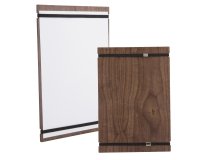 Portamenù Tablet con elastici - 32 x 22 cm - legno di noce - Securit