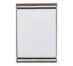 Portamenù Tablet con elastici - 32 x 22 cm - legno di noce - Securit