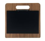 Portamenù a tagliere con anelli Chopping Board - 32 x 24 cm - legno di noce - Securit
