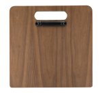 Portamenù a tagliere con anelli Chopping Board - 32 x 24 cm - legno di noce - Securit