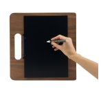 Portamenù a tagliere con anelli Chopping Board - 32 x 24 cm - legno di noce - Securit