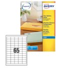 AVERY Etichette in carta bianca 38,1x21,2mm, 65 etichette per foglio, adesivo permanente, inkjet, 25 fogli