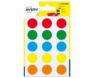 Avery PSA19MX self-adhesive label Round Permanent Assorted colours 90 pc(s)