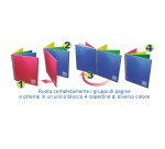 Blocco One Color 4 x 4 - A4+ - forato - 5 mm / 1 rigo - 120 fogli - 80 gr - spiralato - Blasetti