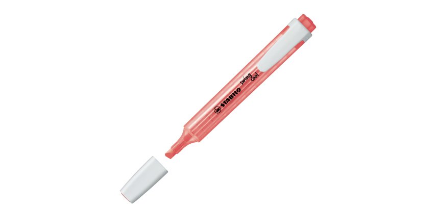Evidenziatore Swing Cool - punta a scalpello - tratto 1 - 4 mm - rosso - Stabilo