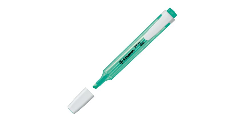 Evidenziatore Swing Cool - punta a scalpello - tratto 1 - 4 mm - turchese - Stabilo
