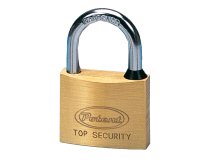 Lucchetto ad arco - ottone massiccio - 5 x 3 x 1,2 cm - oro - Metalplus