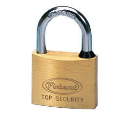 Lucchetto ad arco - ottone massiccio - 5 x 3 x 1,2 cm - oro - Metalplus