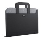 Cartella portablocco - con manici - nero/grigio - 28,5x36cm - City Time