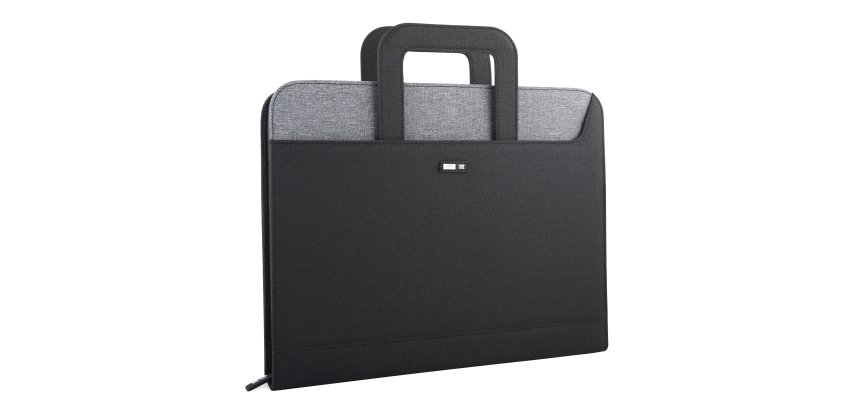 Cartella portablocco - con manici - nero/grigio - 28,5x36cm - City Time