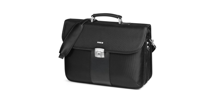 Cartella in tessuto - extra strong - nero - 44x31x20cm - City Time