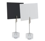 Porta tag - a pinza in acrilico - nero - Securit - set 6 pezzi