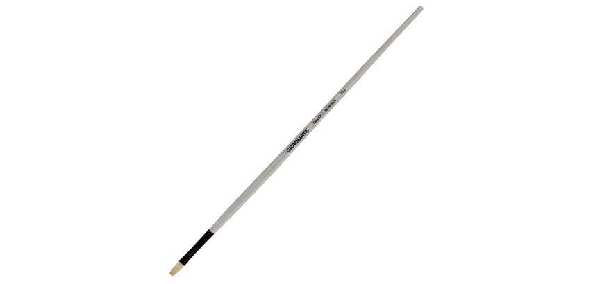 Pennello setola naturale Graduate - piatto lungo - manico lungo - n. 4 - Daler Rowney