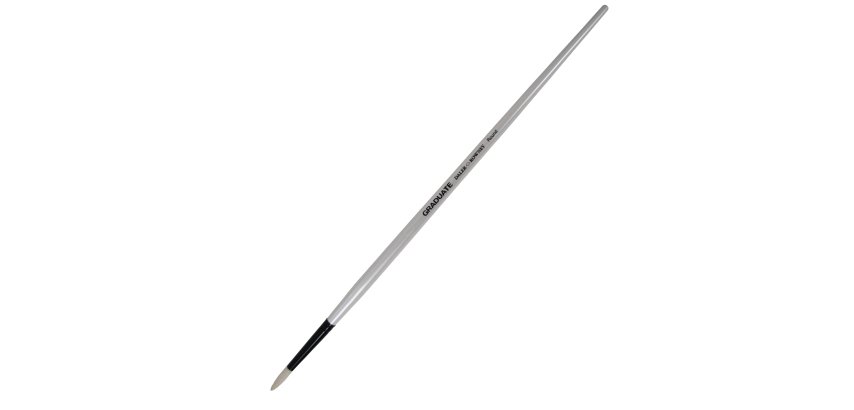 Pennello setola naturale Graduate - tondo lungo - manico lungo - n. 6 - Daler Rowney