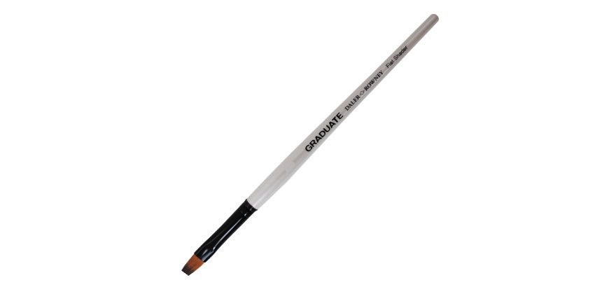 Pennello sintetico Graduate - piatto - manico corto - n. 8 - Daler Rowney