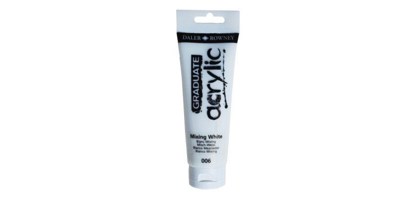 Colore acrilico fine Graduate - 120 ml - bianco miscela - Daler Rowney