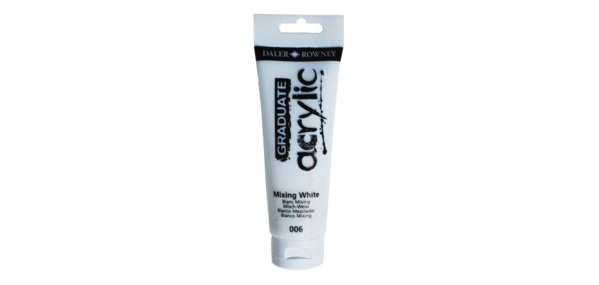 Colore acrilico fine Graduate - 120 ml - bianco miscela - Daler Rowney