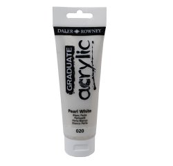Colore acrilico fine Graduate - 120 ml - bianco perla - Daler Rowney