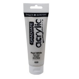 Colore acrilico fine Graduate - 120 ml - bianco perla - Daler Rowney